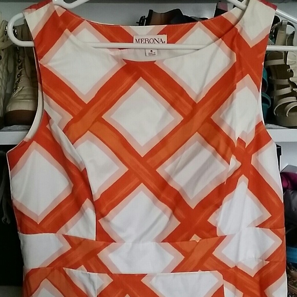 Orange and white dress - Picture 2 of 3