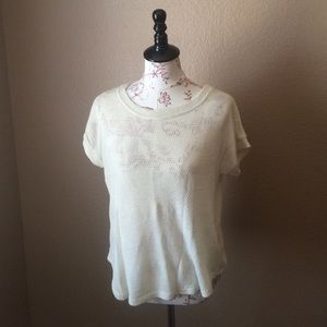 Cream knit top Size M