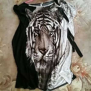 Tiger dress w/ belt