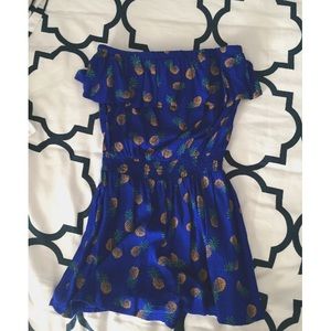 Blue Pineapple Romper size S