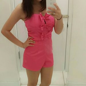 Hot pink romper
