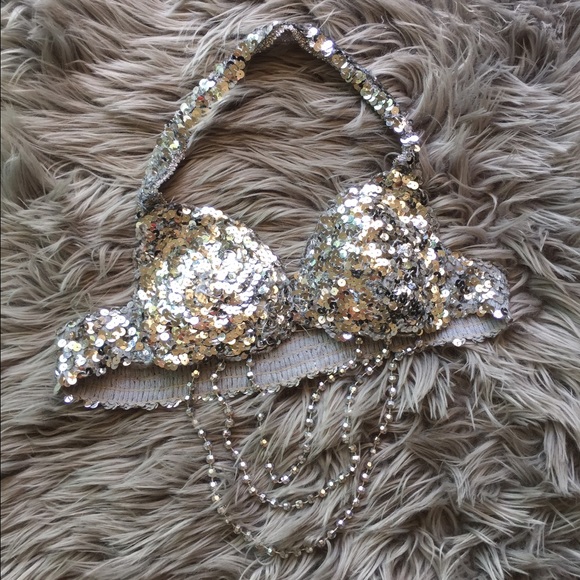 Sequined brä töp