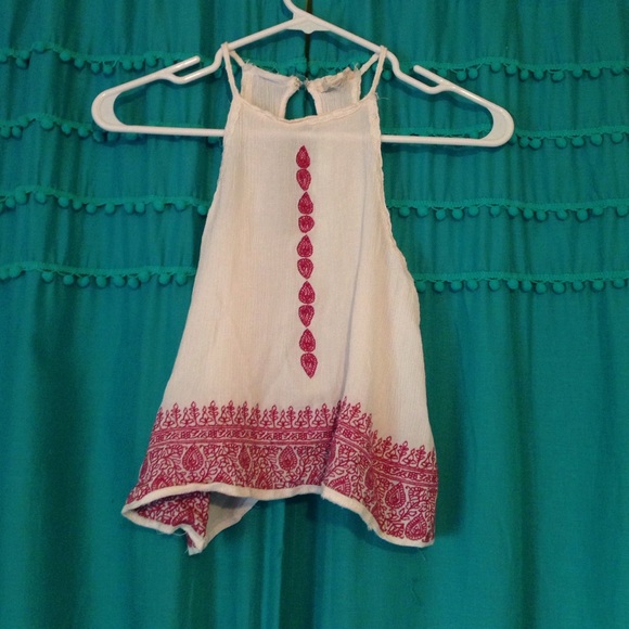 Pacsun high neck embroidered tank - Picture 1 of 2