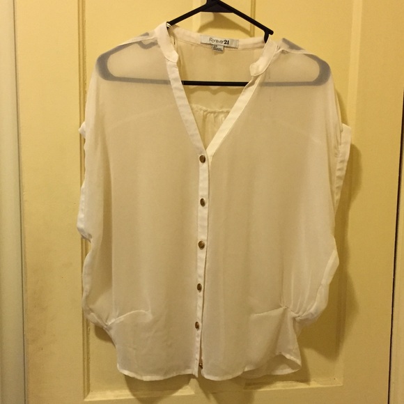 See through off white shirt !