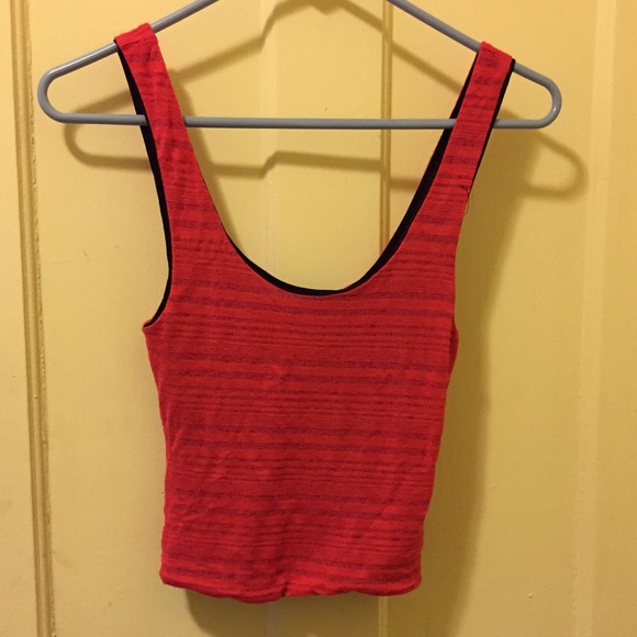 Red crop top! Cut out back! Super cute