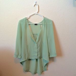 Mint green top