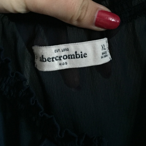Navy Abercrombie Kids Blouse size XL - Picture 2 of 4