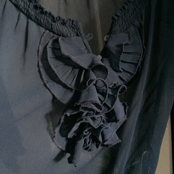 Navy Abercrombie Kids Blouse size XL - Picture 3 of 4