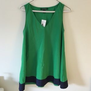 Ralph Lauren Green and Navy Tank Top