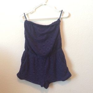 Strapless romper
