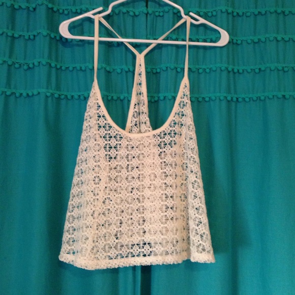 Victoria's Secret PINK crochet racer back tank top