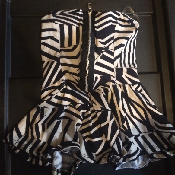 Zebra print peplum shirt