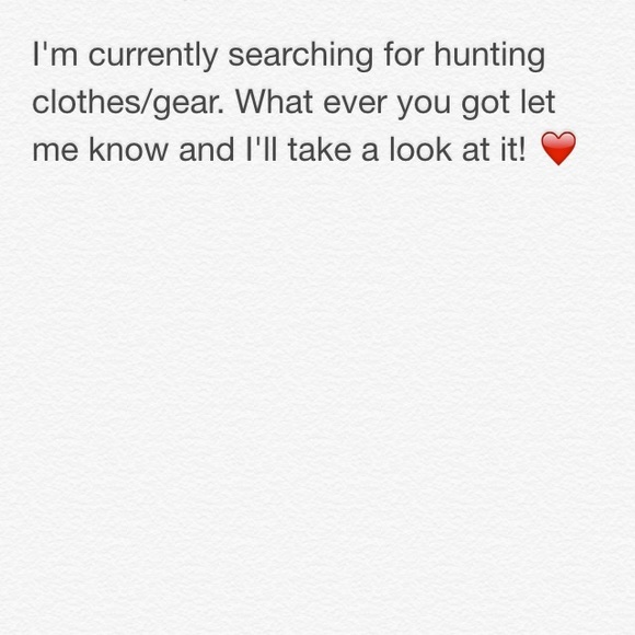 ISO: HUNTING CLOTHES/GEAR! - Picture 1 of 1