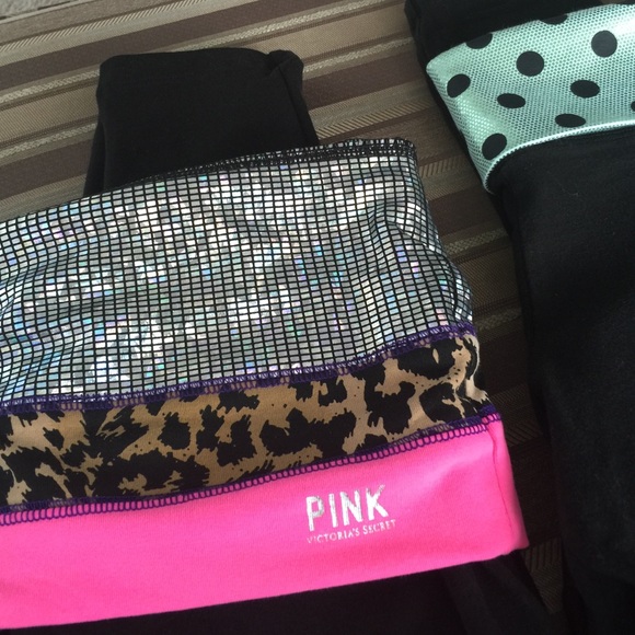 Two Pair VS PINK Yoga Leggings - Picture 2 of 4