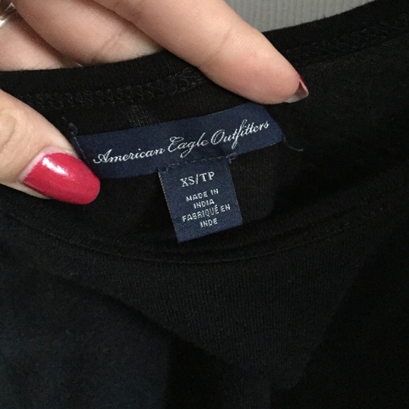 American Eagle Outfitters Black Sequin Bottom Tank - Picture 2 of 3