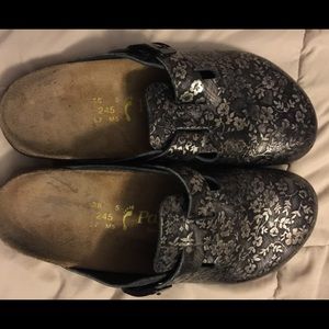 Pappilio Silver Plate Slip-on Clogs