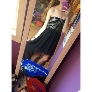 Black High-Low Homecoming Dress