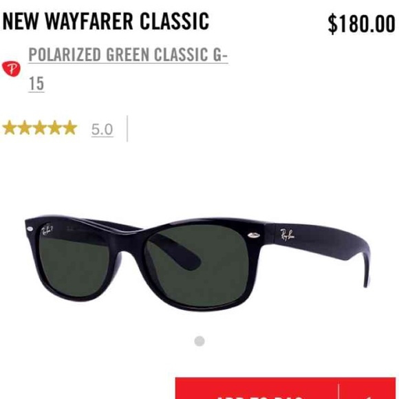 NEW! Black Ray-Ban Polarized Wayfarer - Picture 4 of 4
