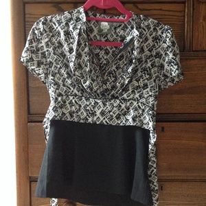 Half-zip tie back blouse from Anthropologie