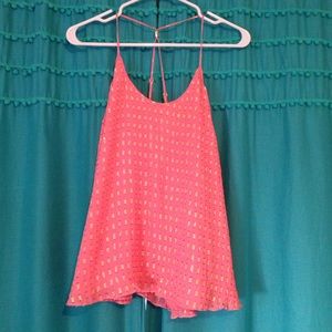 Lilly Pulitzer coral and gold tank top