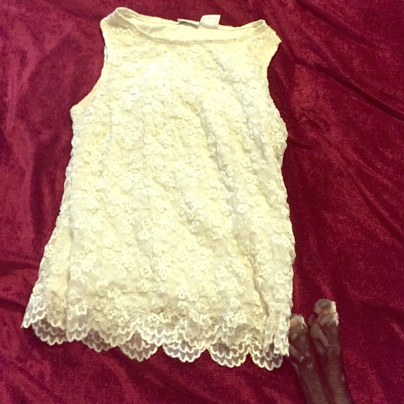 Off white lace shirt