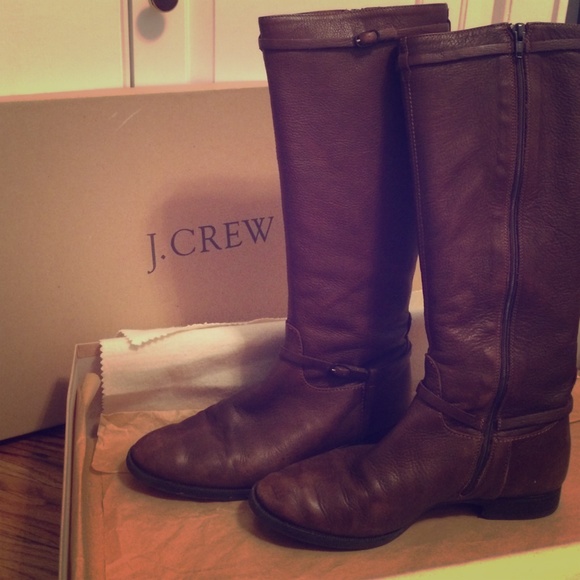J. Crew Brown Leather Boots