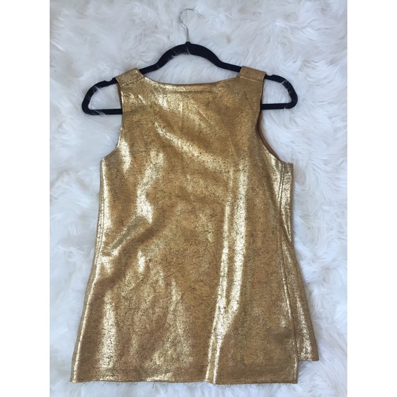 BCBGMaxAzria Tops - Metallic Gold Sleeveless Top BCBGMaxAzria Tops - Metallic Gold Sleeveless Top