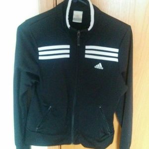 Adidas black zip up sweatshirt size medium