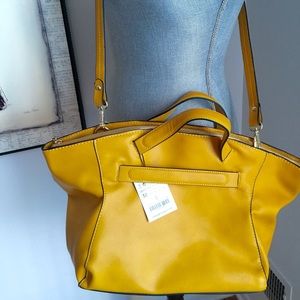 Mustard Zipped Tote Bag