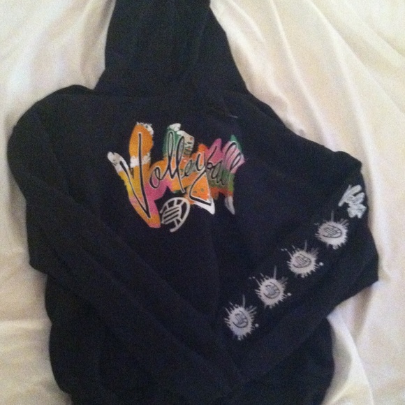 Volleyball black hoodie