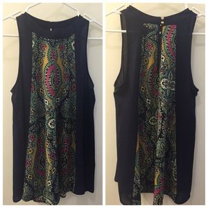 Francesca's Sleeveless Printed Top - size S - NWT