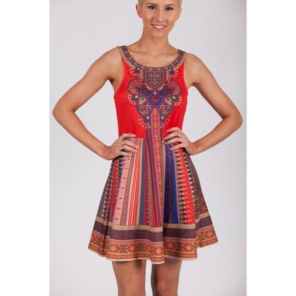 Flying Tomato Dresses & Skirts - Flying Tomato Red Printed Dress
