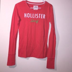 Orange long sleeve Hollister shirt