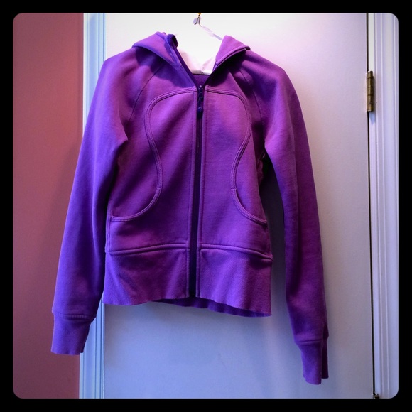 Purple Lululemon scuba hoodie fleece zip up jacket