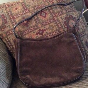 Vintage Brown Suede Handbag