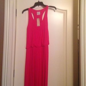 Hot pink maxi dress