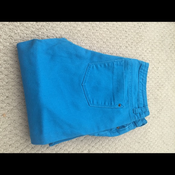 Forever 21 I Love H81 bright blue denim