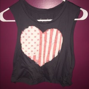American eagle crop tank