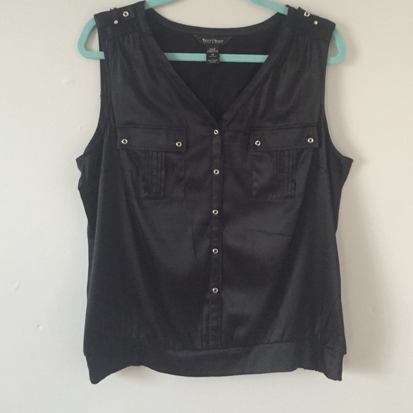 WHBM silk stretch sleeveless top