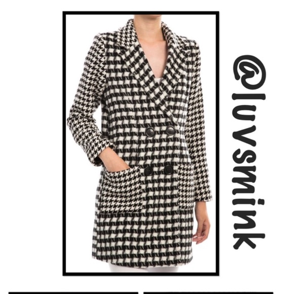 FLYING TOMATO BLACK AND IVORY WALKING COAT - SIZE LARGE - Picture 2 of 4