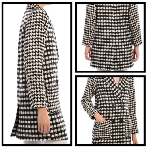 FLYING TOMATO BLACK AND IVORY WALKING COAT - SIZE LARGE - Picture 3 of 4