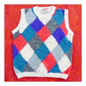 Vintage • Wool • Sweater • Vest •