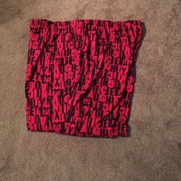 Cacique Red/Black PJ pants they say naughty/nice