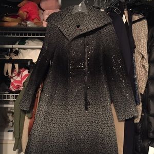 Black and gray sparkly coat