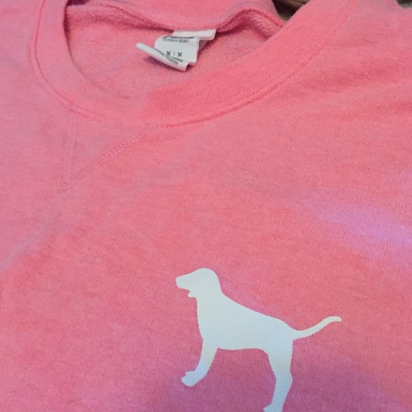 Victoria's Secret Sweaters - Coral crew neck Victoria's Secrer PINK sweatshirt