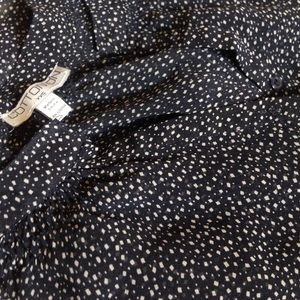Navy Polka Dot Sheer Blouse