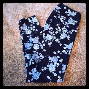 American eagle floral skinny jeans