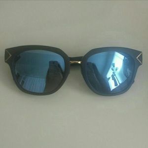 Tory Burch Metal-Trim Matte Sunglasses