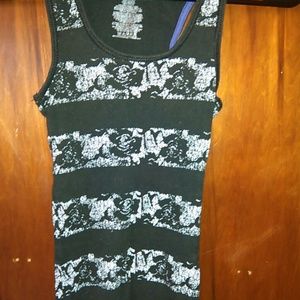 Striped rose tank top