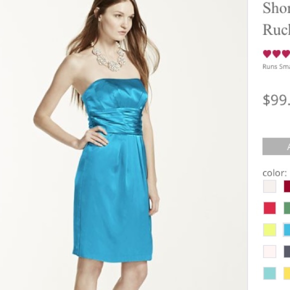 David's Bridal Strapless Bridesmaids Dresses (4)